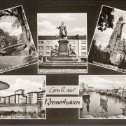 AK Bremerhaven, Denkmal, Bürgerpark, Fischereihafen, ungelaufen