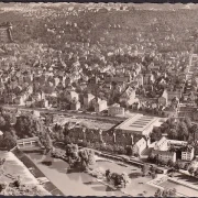 AK Esslingen, Fliegeraufnahme, Stadtansicht, gelaufen 1956