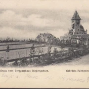 AK Gruss vom Berggasthaus Niedersachsen, Hannover Gehrden, gelaufen 1901