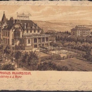 AK Bredeney, Pension, Hotel und Luftkurhaus Ruhrstein, gelaufen 1907