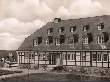 AK Burg an der Wupper, Jugendherberge, gelaufen 1957