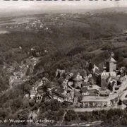 AK Burg an der Wupper, Fliegeraufnahme, Schloss, ungelaufen