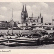 AK Köln, Frachtschiff Wiking, Rheinansicht, ungelaufen