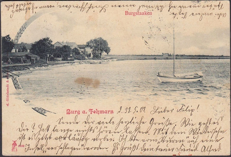 AK Burg auf Fehmarn, Burgstaaken, gelaufen 1901