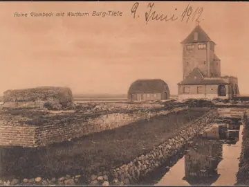 AK Burg auf Fehmarn, Ruine Glambeck, Wartturm, ungelaufen-datiert 1912