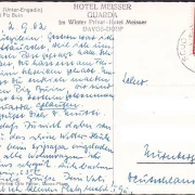 AK Guarda, Tuoital mit Piz Buin, Hotel Meisser, Davos Dorf, gelaufen 1962