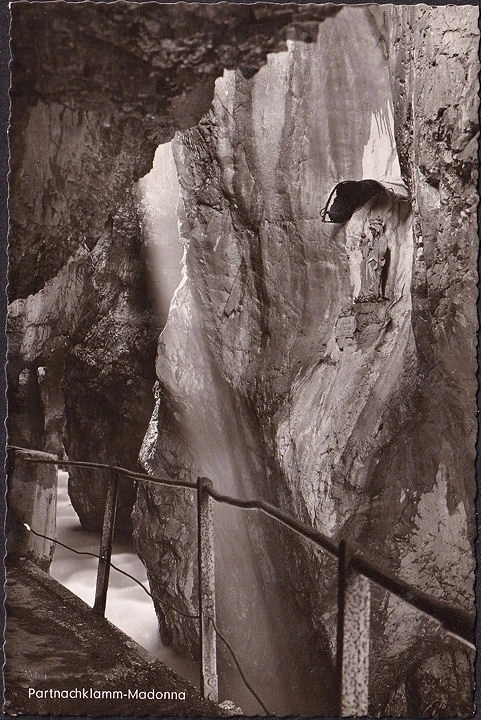 AK Mittenwald, Partnachklamm und Madonna, ungelaufen