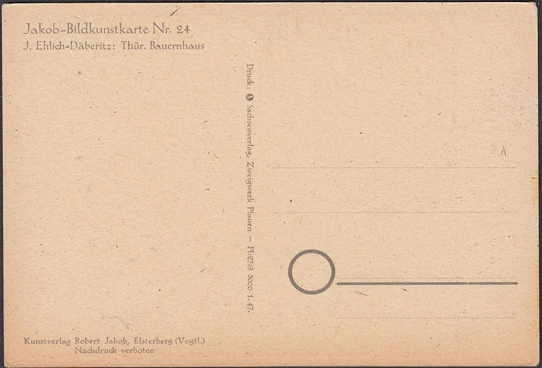 AK Künstler AK, J. Ehlich Däberitz, Thüringisches Bauernhaus, ungelaufen