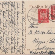 AK Neustrelitz, Südspitze von Helgoland am Zierker See, gelaufen 1924