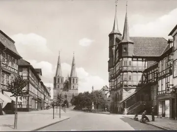 AK Duderstadt, Rathaus, Markstraße, Hotel, Kreisbauernschaft, Friseur, gelaufen 1973