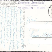 AK Eiserfeld, Fliegerheim Eisen Hardt, Cafe, Restaurant, Pension, gelaufen 1959