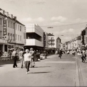 AK Wesel, Hohe Straße, Dismer, Reisebüro, Kaufhof, Pelze, gelaufen 1975