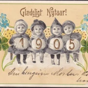 AK Dänemark, Glaedeligt Nytaar, Zwerge mit Jahreszahl, Julen 1904, gelaufen 1904