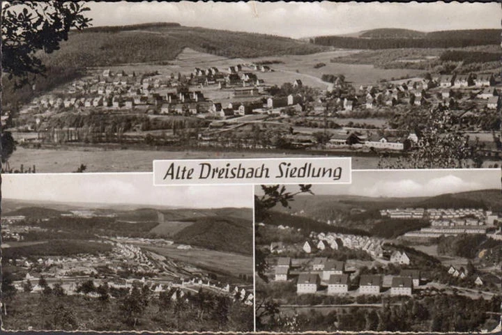 AK Niederschelden, Alte Dreisach Siedlung, gelaufen 1965