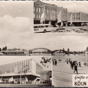 AK Köln, Grüße von der Messe, Bus, Messegelände, Stadtansicht, gelaufen 1964