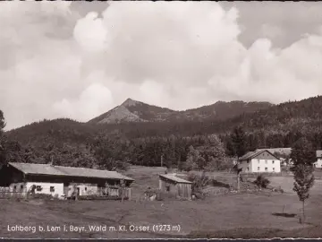 AK Lohberg, Ortsansicht mit kleinem Osser, gelaufen 1961