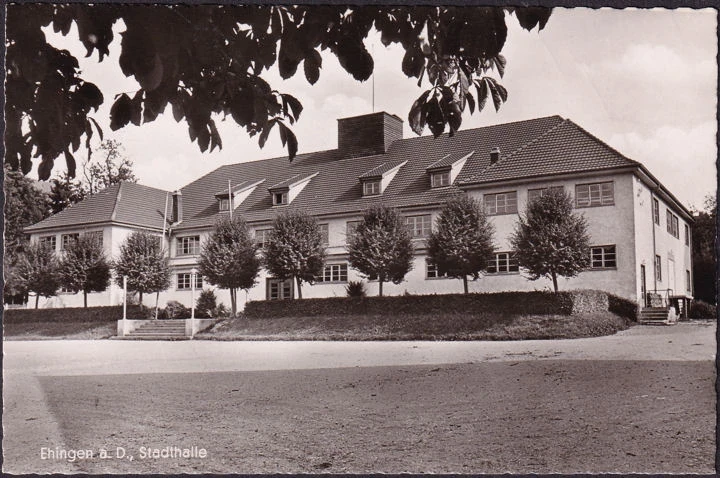 AK Ehingen, Stadthalle, ungelaufen