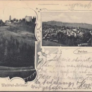 AK Gruss von Waldruh Bellevue, Stadtansicht von Heiden, gelaufen 1908