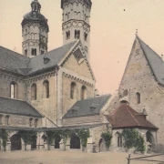 AK Naumburg, Dom und Hof, gelaufen 1904