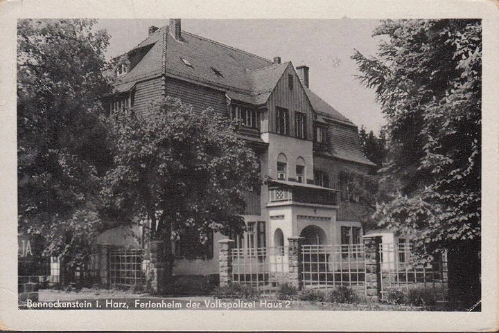 AK Bad Benneckenstein, Ferienheim der Volkspolizei, Haus 2, gelaufen 1954