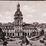 AK Mannheim, Paradeplatz mit Kaufhaus, gelaufen 1956