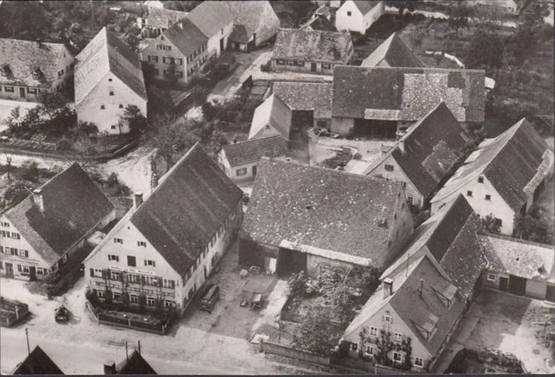 AK Theilenhofen, Gasthof Wißmüller, Stadtansicht, Fliegeraufnahme, ungelaufen-datiert 1959