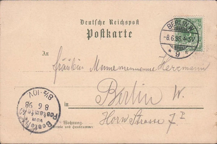 AK Gruss vom Wannsee, Kaiserpavillon, Grab, Bahnhof, gelaufen 1898