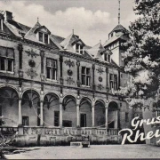 AK Rheydt, Schloss, 10 Minikarten, Nachgebühr, Rucksackkarte, gelaufen 1953