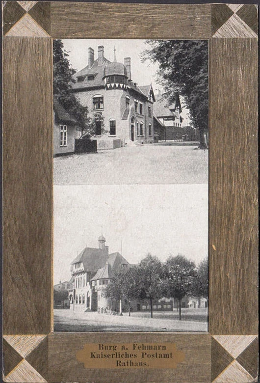 AK Burg auf Fehmarn, Kaiserliches Postamt, Rathaus, gelaufen 1914