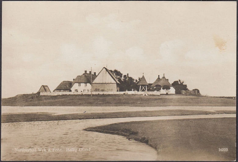 AK Wyk auf Föhr, Hallig Oland, Foto AK, ungelaufen