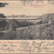 AK Gruss aus Schmalenbek, Hotel Hamburger Wald, Besitzer G. Koch, gelaufen 1901