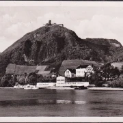 AK Rhöndorf, Rheinhotel Bellevue, gelaufen 1950