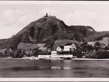 AK Rhöndorf, Rheinhotel Bellevue, gelaufen 1950