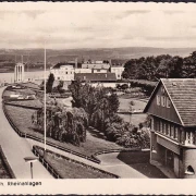 AK Neuwied am Rhein, Rheinanlagen, gelaufen 1952