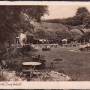 AK Ballenstedt, Selkemühle, Hotel Burg Anhalt, Garten, ungelaufen