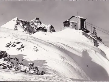 AK Klosters, Gotschnabahn, Bergstation, gelaufen 1960