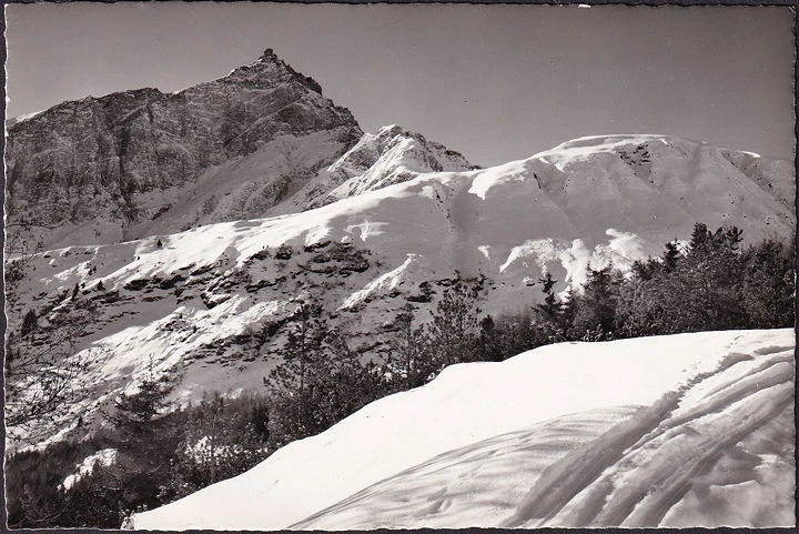 AK Heinzenberg, Am Weg zum Glaspass, Blick zum Piz Beverin, ungelaufen