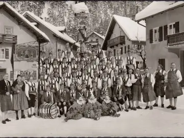 AK Garmisch Partenkirchen, Schäfflertanz 1834-1963, Tanzgruppe, ungelaufen