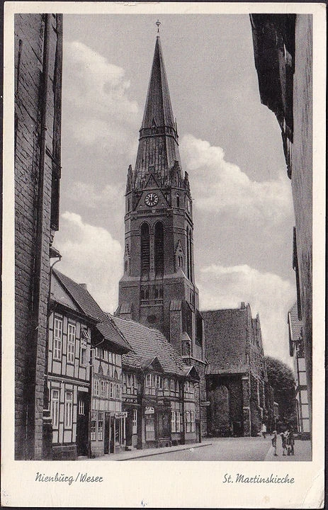 AK Nienburg, St. Martinskirche, ungelaufen-datiert 1959