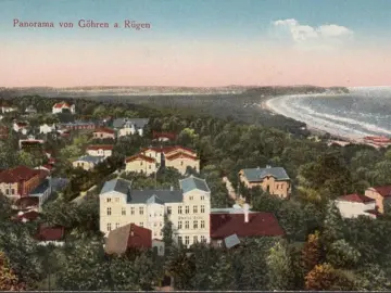 AK Göhren, Strand Hotel, Stadtansicht, Strand, ungelaufen