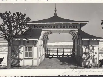 AK Göhren, Ehemaliger Eingang zum Strand, gelaufen 1962