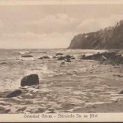 AK Göhren, Stürmische See am Hövt, gelaufen 1924