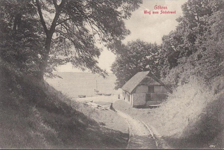 AK Göhren, Weg zum Südstrand, gelaufen 1918