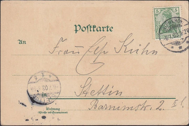 AK Stubbenkammer, Königgstuhl, gelaufen 1903