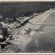 AK Göhren, Fliegeraufnahme, Strand, Stadtansicht, gelaufen 1934