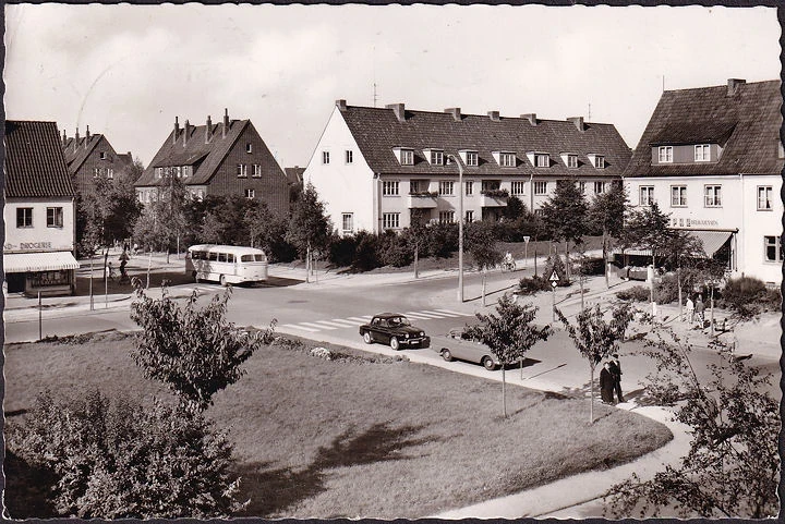 AK Itzehoe Tegelhörn, Ostlandplatz, Delikatessen Geschäft, Drogerie, gelaufen 1962