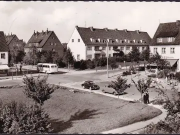 AK Itzehoe Tegelhörn, Ostlandplatz, Delikatessen Geschäft, Drogerie, gelaufen 1962