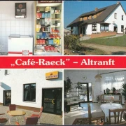 AK Altranft, Bäckerei und Cafe Raeck, Verkaufsraum, Terrasse, ungelaufen