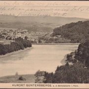 AK Güntersberge an der Selketalbahn, Stadtansicht, Feldpost, gelaufen 1916