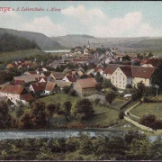 AK Güntersberge von der Selketalbahn, Stadtansicht, Bahnpost, gelaufen